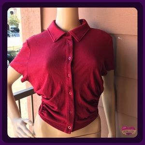 Fashion Nova Red Backless Top